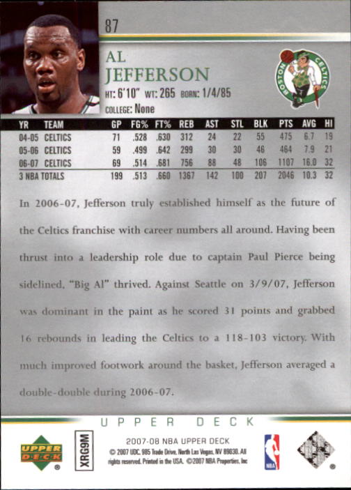 A8858- 2007-08 Upper Deck Bk Cards 1-250 +Inserts -You Pick- 15+ FREE US SHIP - Picture 167 of 411