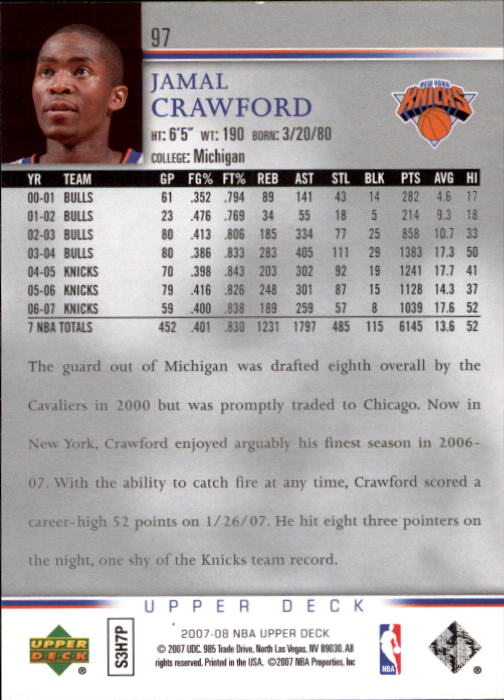 A8858- 2007-08 Upper Deck Bk Cards 1-250 +Inserts -You Pick- 15+ FREE US SHIP - Picture 185 of 411