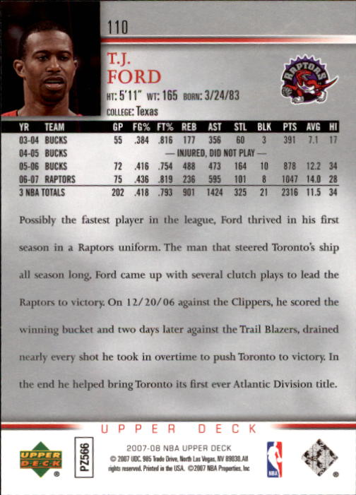 A8858- 2007-08 Upper Deck Bk Cards 1-250 +Inserts -You Pick- 15+ FREE US SHIP - Picture 209 of 411