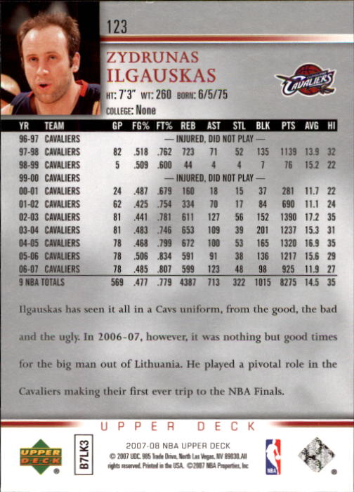 A8858- 2007-08 Upper Deck Bk Cards 1-250 +Inserts -You Pick- 15+ FREE US SHIP - Picture 235 of 411