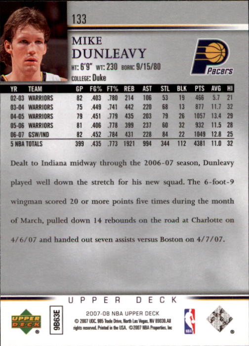 A8858- 2007-08 Upper Deck Bk Cards 1-250 +Inserts -You Pick- 15+ FREE US SHIP - Picture 255 of 411
