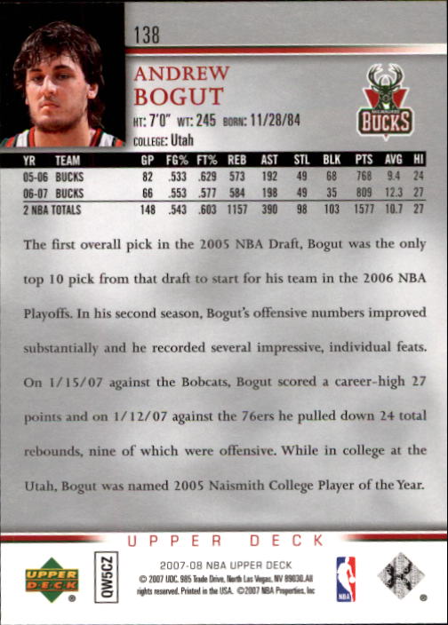 A8858- 2007-08 Upper Deck Bk Cards 1-250 +Inserts -You Pick- 15+ FREE US SHIP - Picture 265 of 411