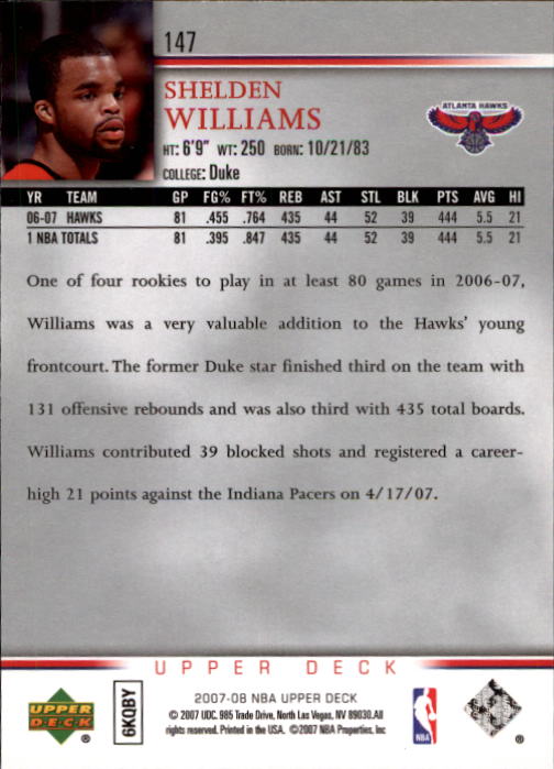 A8858- 2007-08 Upper Deck Bk Cards 1-250 +Inserts -You Pick- 15+ FREE US SHIP - Picture 283 of 411
