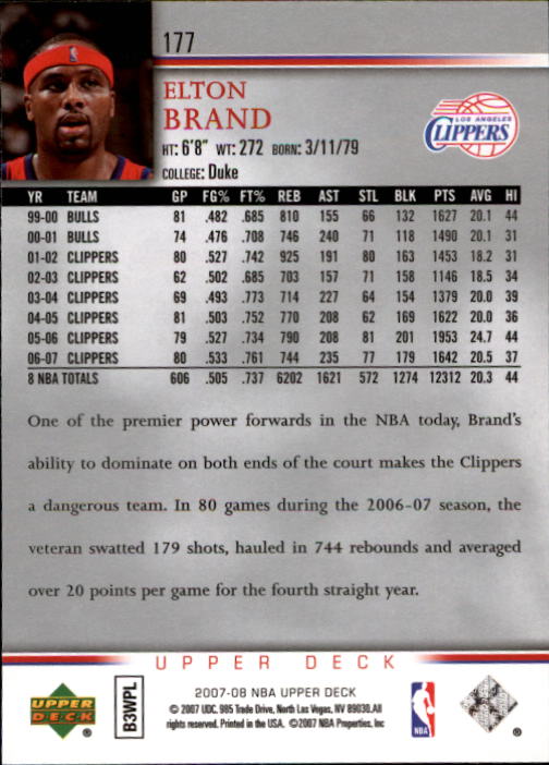 A8858- 2007-08 Upper Deck Bk Cards 1-250 +Inserts -You Pick- 15+ FREE US SHIP - Picture 337 of 411