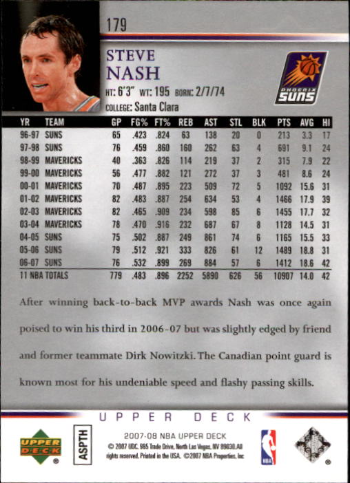 A8858- 2007-08 Upper Deck Bk Cards 1-250 +Inserts -You Pick- 15+ FREE US SHIP - Picture 339 of 411