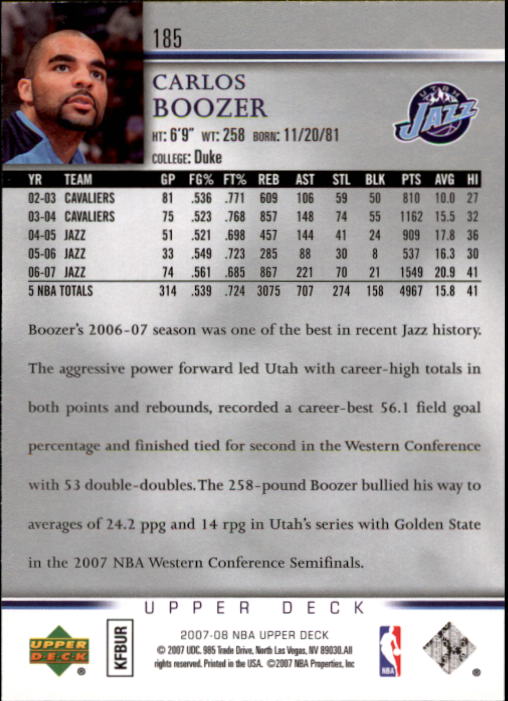 A8858- 2007-08 Upper Deck Bk Cards 1-250 +Inserts -You Pick- 15+ FREE US SHIP - Picture 349 of 411