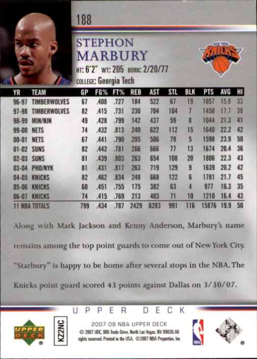 A8858- 2007-08 Upper Deck Bk Cards 1-250 +Inserts -You Pick- 15+ FREE US SHIP - Picture 353 of 411