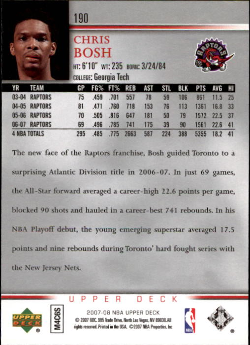 A8858- 2007-08 Upper Deck Bk Cards 1-250 +Inserts -You Pick- 15+ FREE US SHIP - Picture 357 of 411