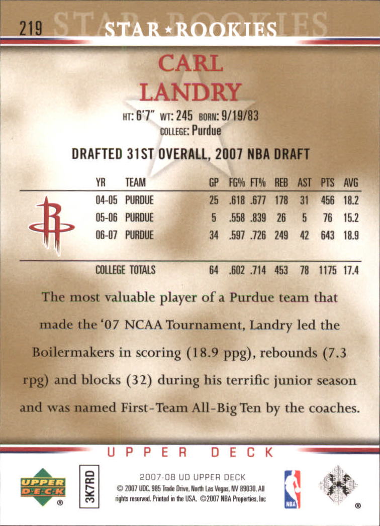 A8858- 2007-08 Upper Deck Bk Cards 1-250 +Inserts -You Pick- 15+ FREE US SHIP - Picture 395 of 411