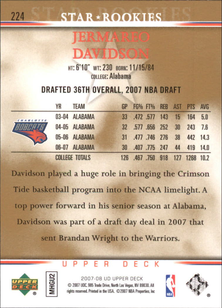 A8858- 2007-08 Upper Deck Bk Cards 1-250 +Inserts -You Pick- 15+ FREE US SHIP - Picture 401 of 411