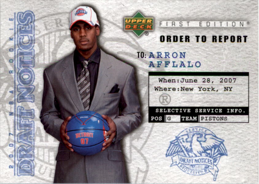 2007-08 Upper Deck First Edition Draft Notices #DN25 Arron Afflalo