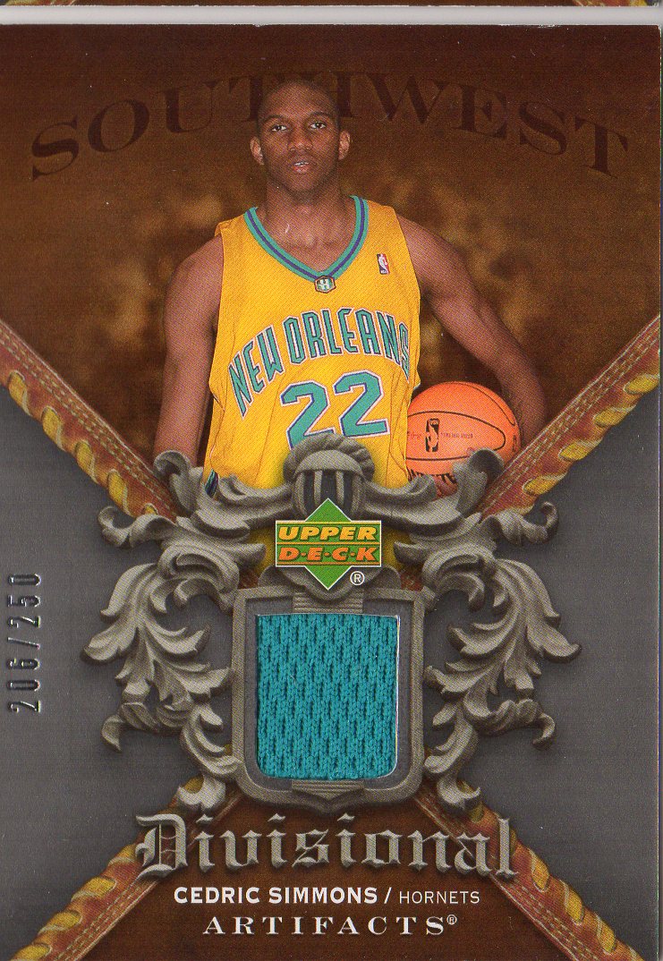 2007-08 Artifacts Divisional Artifacts #DACS Cedric Simmons