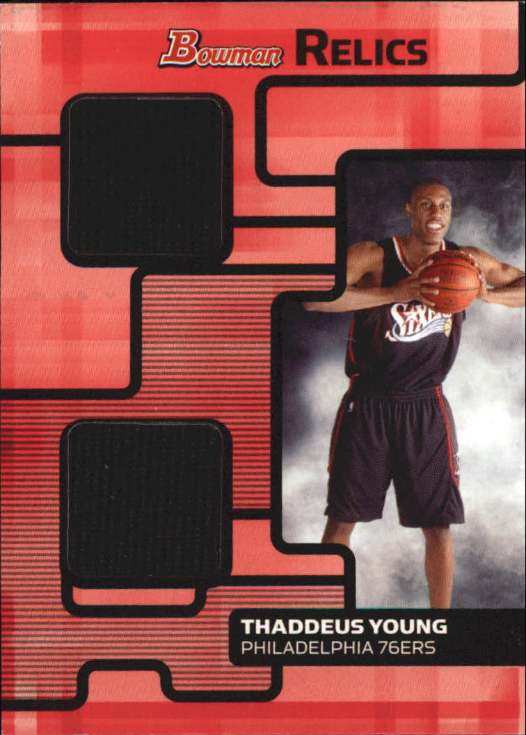 2007-08 Bowman Relics Dual #TY Thaddeus Young