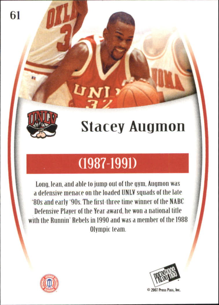 2007-08 Press Pass Legends Bronze #61 Stacey Augmon back image