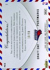 2007-08 Fleer Hot Prospects Draft Day Postmarks #JD Jared Dudley back image