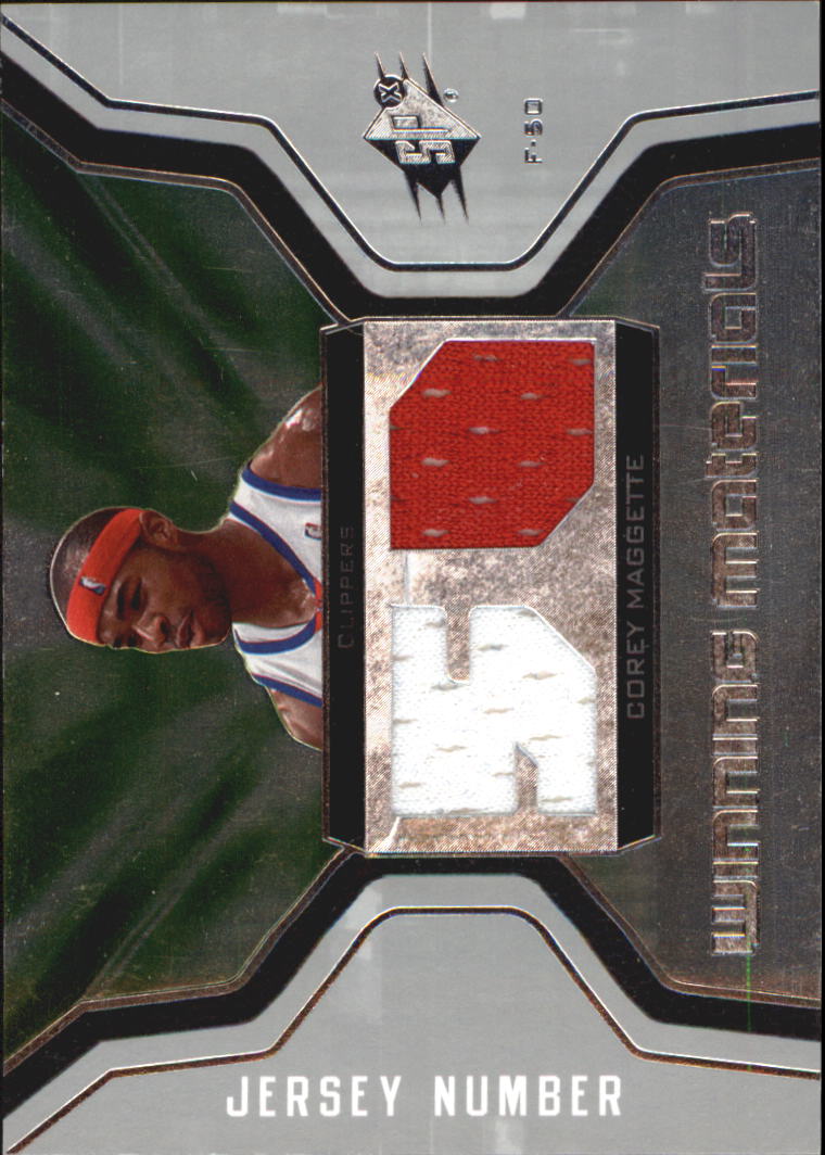 2007-08 SPx Winning Materials Jersey Numbers #CM Corey Maggette