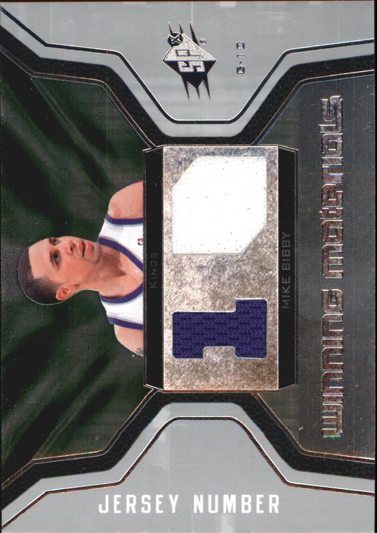 2007-08 SPx Winning Materials Jersey Numbers #MB Mike Bibby