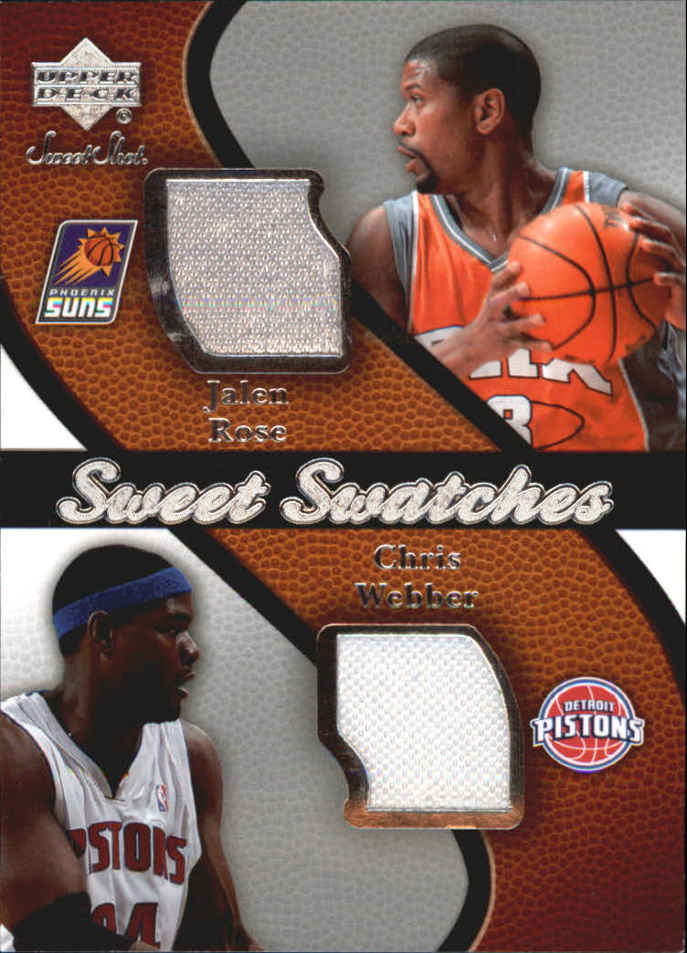 2007-08 Sweet Shot Sweet Swatches Dual #WR Jalen Rose/Chris Webber