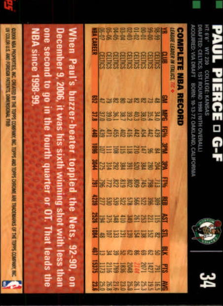 Paul Pierce cards (1999-2021) Celtics Nets - You Choose - Bild 224 von 360