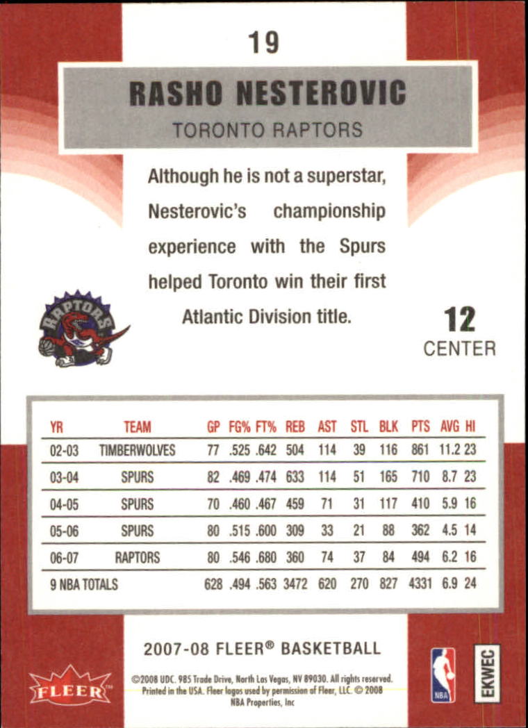 2007-08 Fleer Basketball (Pick Card From List) C3 11-24 - Picture 35 of 321