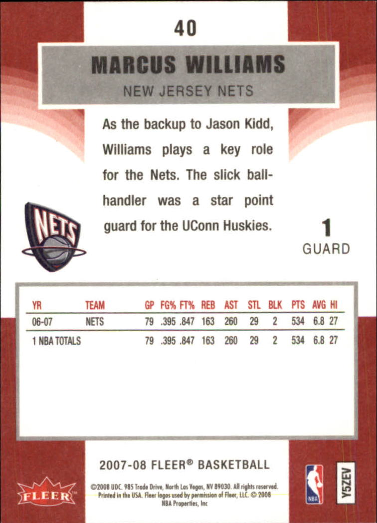 2007-08 Fleer Basketball (Pick Card From List) C3 11-24 - Picture 59 of 321