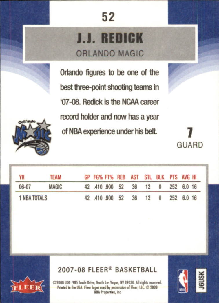 2007-08 Fleer Basketball (Pick Card From List) C3 11-24 - Picture 81 of 321