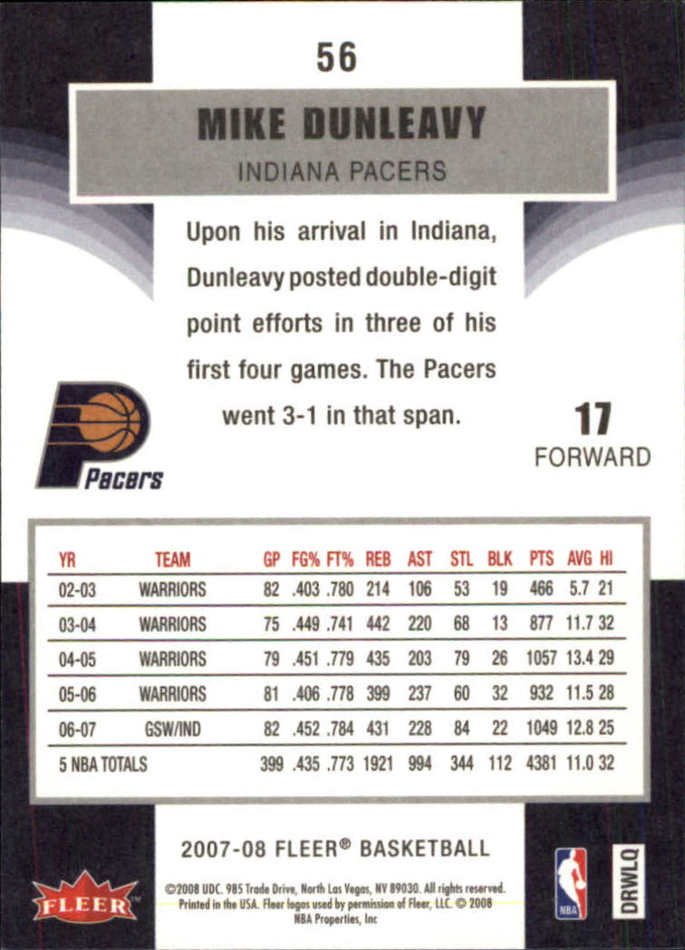 2007-08 Fleer Basketball (Pick Card From List) C3 11-24 - Picture 87 of 321