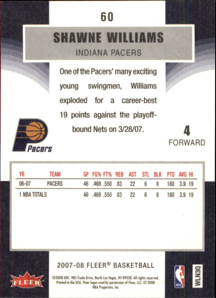 2007-08 Fleer Basketball (Pick Card From List) C3 11-24 - Picture 95 of 321