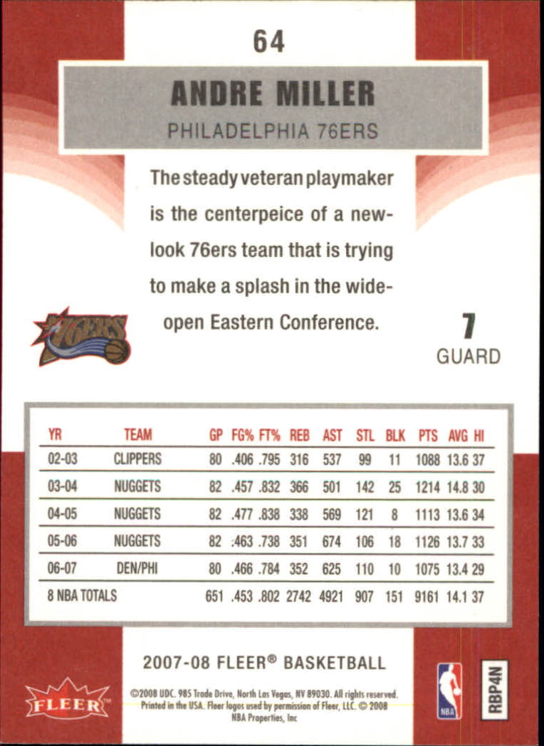 2007-08 Fleer Basketball (Pick Card From List) C3 11-24 - Picture 99 of 321