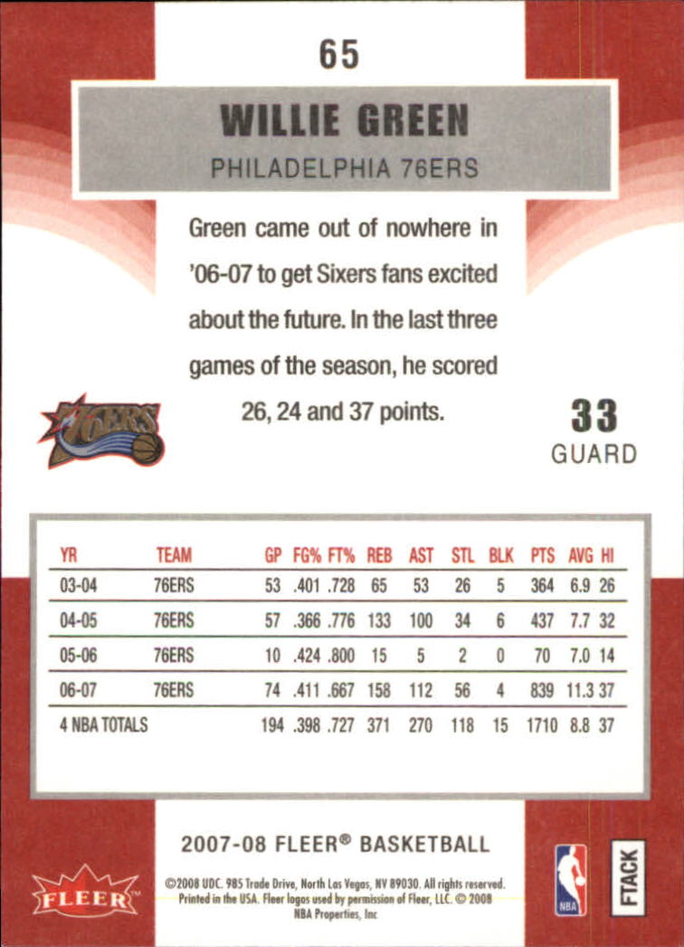 2007-08 Fleer Basketball (Pick Card From List) C3 11-24 - Picture 101 of 321