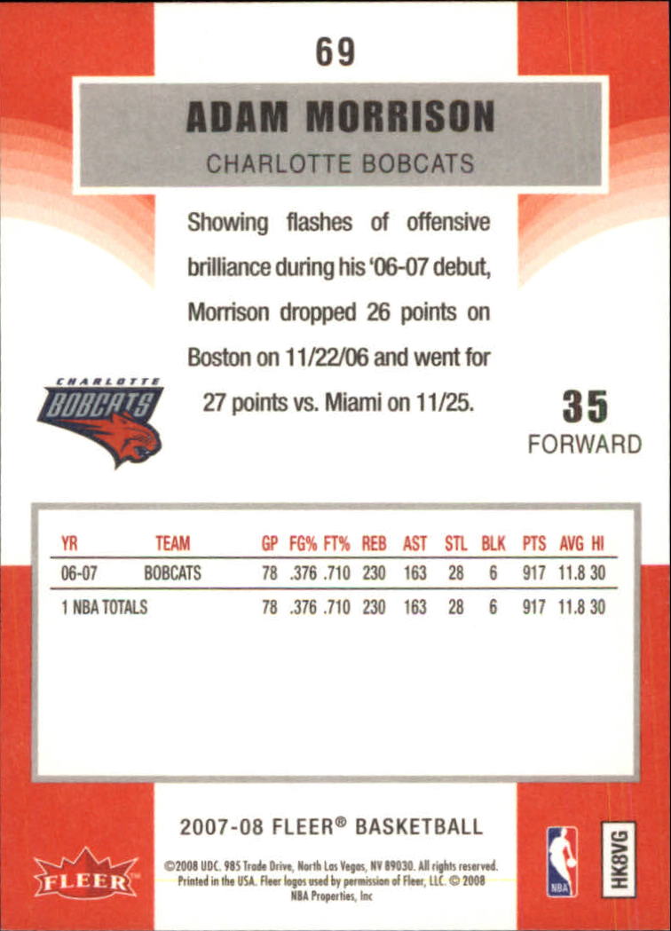 2007-08 Fleer Basketball (Pick Card From List) C3 11-24 - Picture 109 of 321