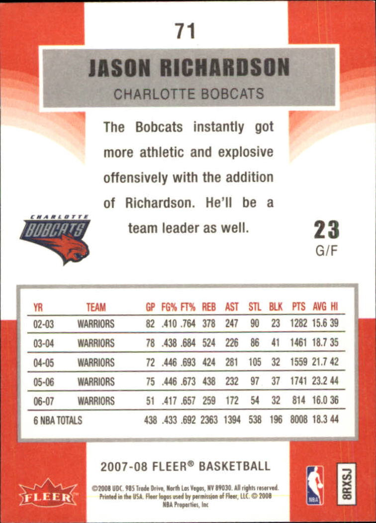 2007-08 Fleer Basketball (Pick Card From List) C3 11-24 - Picture 113 of 321