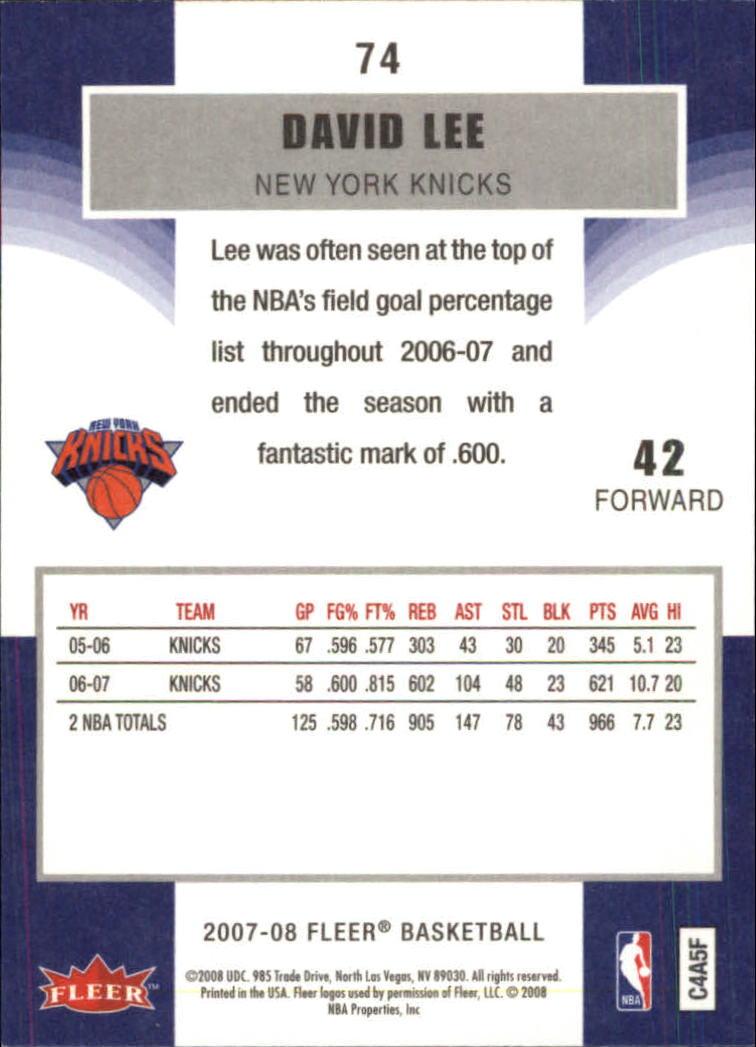 2007-08 Fleer Basketball (Pick Card From List) C3 11-24 - Picture 117 of 321