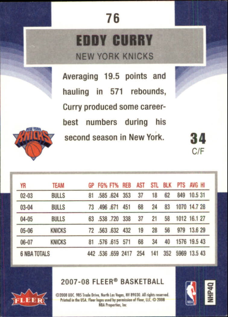 2007-08 Fleer Basketball (Pick Card From List) C3 11-24 - Picture 121 of 321