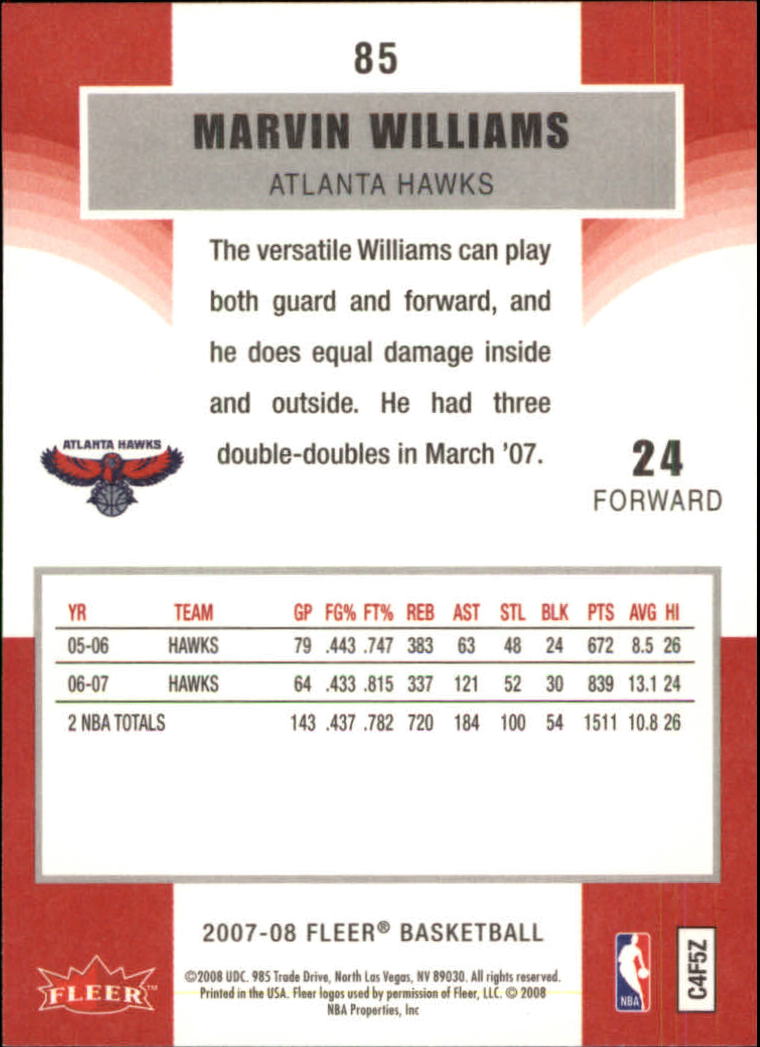 2007-08 Fleer Basketball (Pick Card From List) C3 11-24 - Picture 133 of 321