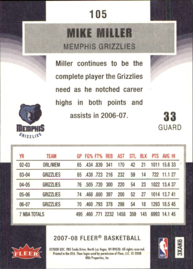 2007-08 Fleer Basketball (Pick Card From List) C3 11-24 - Picture 161 of 321