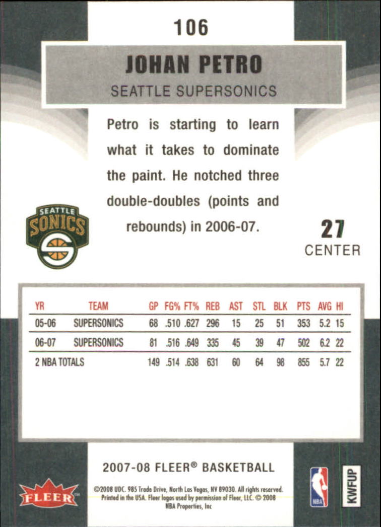 2007-08 Fleer Basketball (Pick Card From List) C3 11-24 - Picture 163 of 321