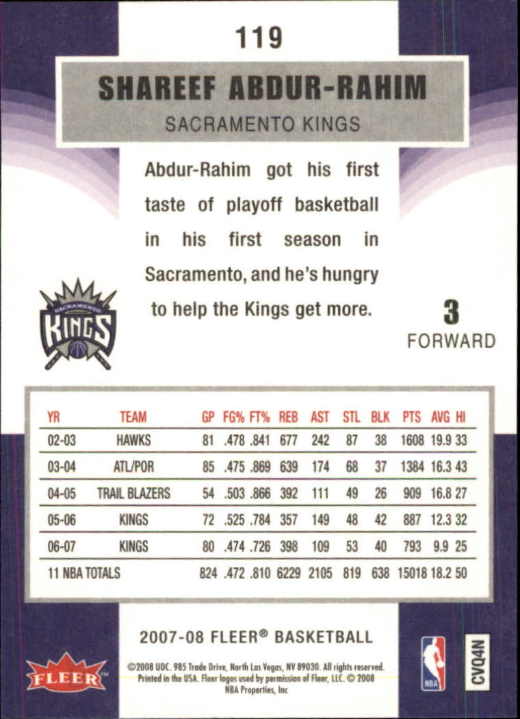 2007-08 Fleer Basketball (Pick Card From List) C3 11-24 - Picture 179 of 321