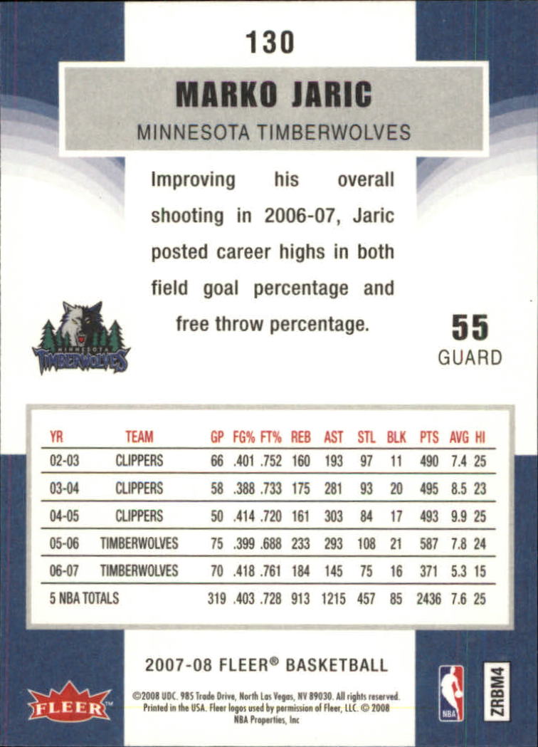 2007-08 Fleer Basketball (Pick Card From List) C3 11-24 - Picture 199 of 321
