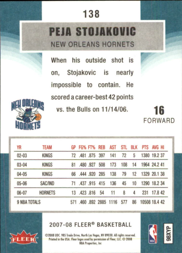 2007-08 Fleer Basketball (Pick Card From List) C3 11-24 - Picture 215 of 321