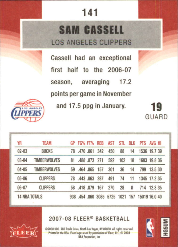 2007-08 Fleer Basketball (Pick Card From List) C3 11-24 - Picture 221 of 321