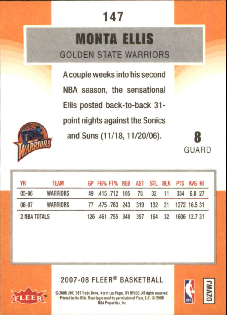 2007-08 Fleer Basketball (Pick Card From List) C3 11-24 - Picture 233 of 321