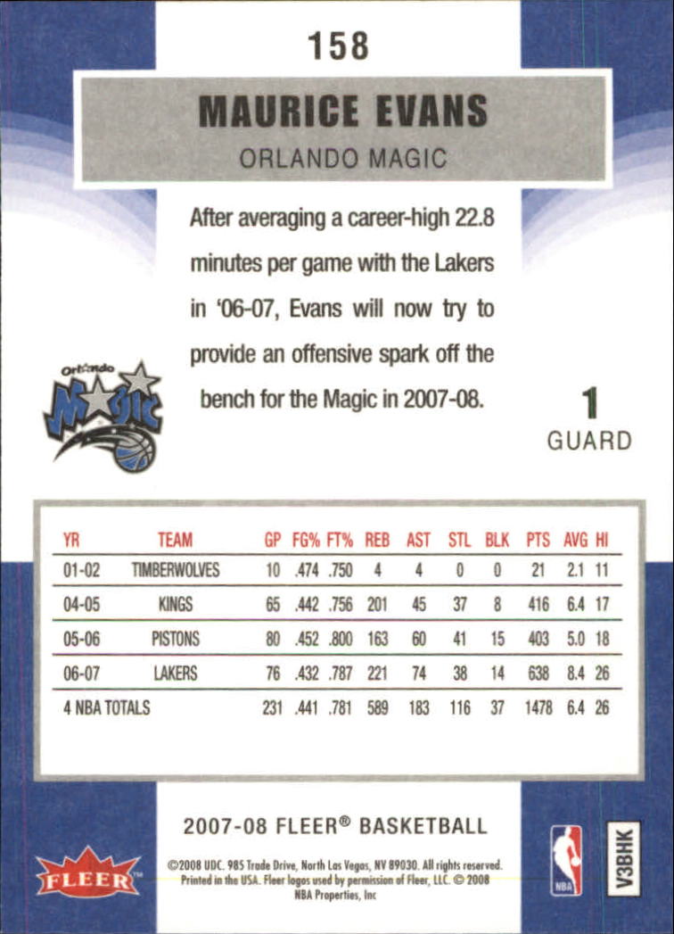 2007-08 Fleer Basketball (Pick Card From List) C3 11-24 - Picture 247 of 321
