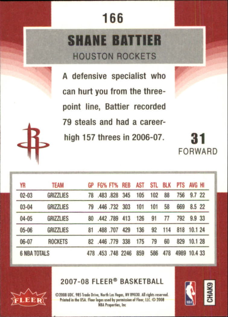 2007-08 Fleer Basketball (Pick Card From List) C3 11-24 - Picture 257 of 321