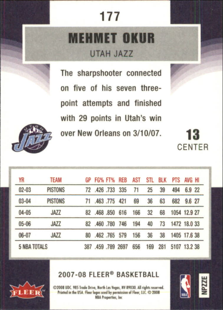 2007-08 Fleer Basketball (Pick Card From List) C3 11-24 - Picture 277 of 321