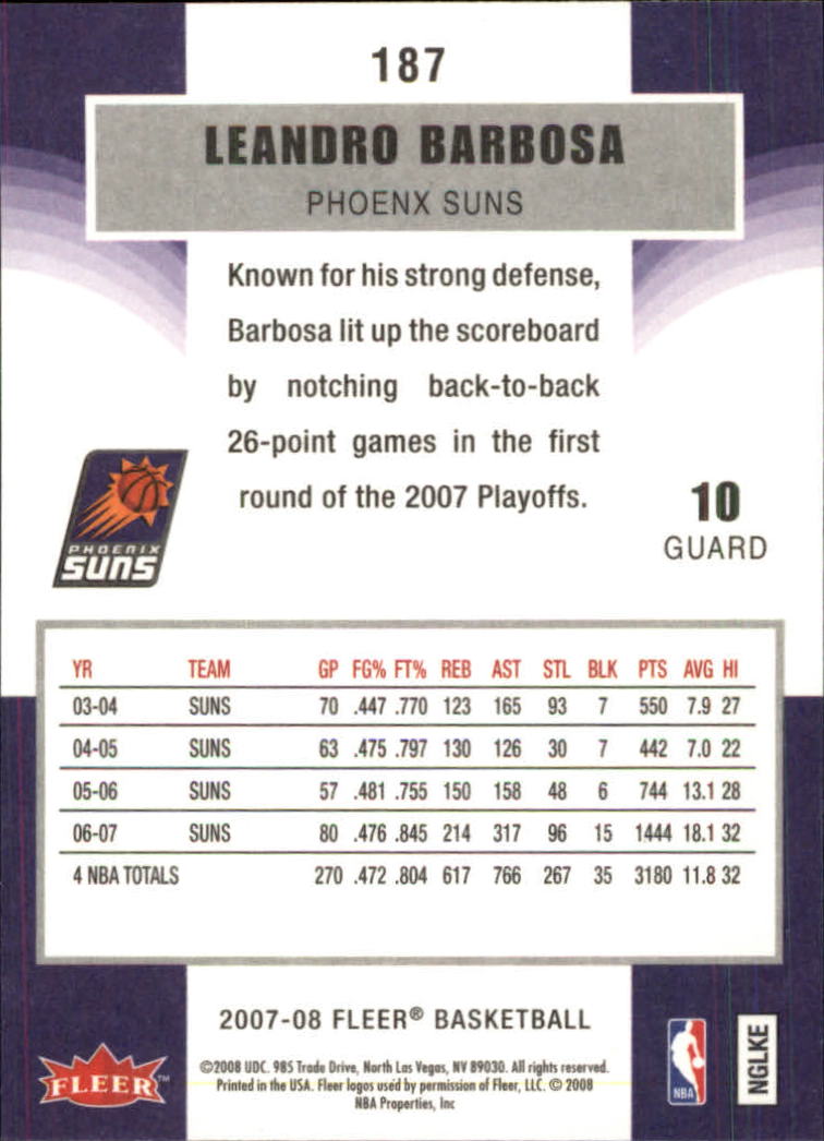 2007-08 Fleer Basketball (Pick Card From List) C3 11-24 - Picture 289 of 321