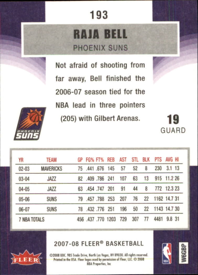 2007-08 Fleer Basketball (Pick Card From List) C3 11-24 - Picture 301 of 321
