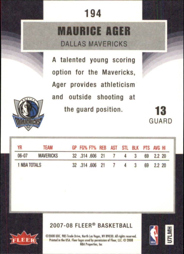 2007-08 Fleer Basketball (Pick Card From List) C3 11-24 - Picture 303 of 321