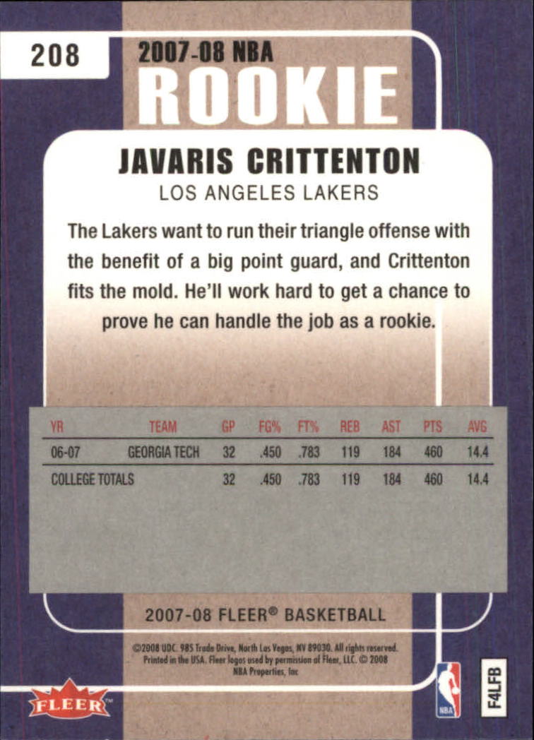 2007-08 Fleer Basketball (Pick Card From List) C3 11-24 - Picture 315 of 321