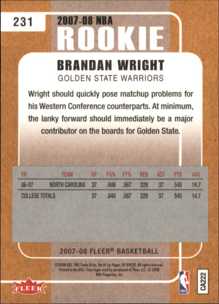 2007-08 Fleer Basketball (Pick Card From List) C3 11-24 - Picture 319 of 321